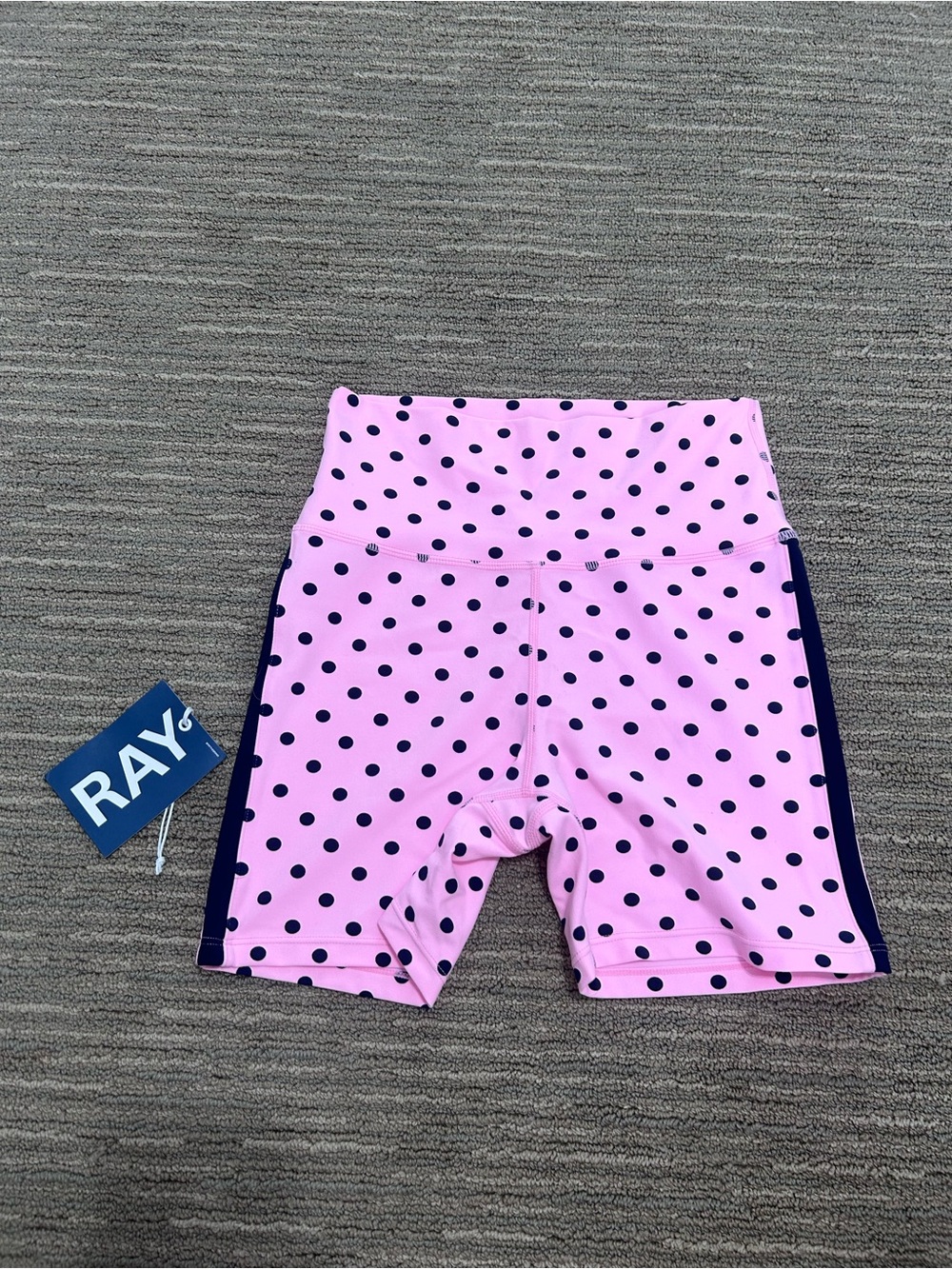 RAY Pink & Navy Polka Dot Athletic Shorts